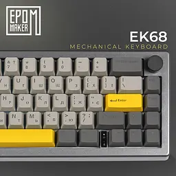 Клавіатура Epomaker EK68 Flamingo Black механічна бездротова (EK68-B-F) - мініатюра 6