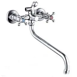 Змішувач для ванни Zegor DМX7-А605 двовентильний з душовим набором Хром 30412 - мініатюра 2