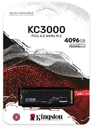 Накопичувач SSD Kingston KC3000 M.2 2280 PCIe 4.0 x4 NVMe 3D TLC 4096GB (SKC3000D/4096G) - мініатюра 3