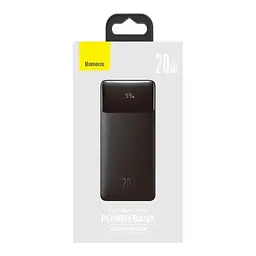 Портативный зарядний повербанк Baseus Bipow Digital Display 30000 mAh на 20 W LED-дисплей + кабель оригінал - мініатюра 6