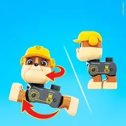 Набір Mega Bloks Щенячий патруль Будівельна вантажівка Кремеза та фігурка, жовтий із сірим (GYW91) - мініатюра 3