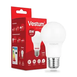 Світлодіодна лампа Vestum A55 8W 4100 K 220V E27 1-VS-1107