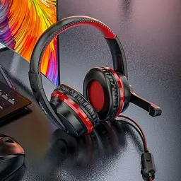 Ігрові навушники Hoco W103 gaming Magic tour gaming headphones повнорозмірні чорно-червоні - мініатюра 5