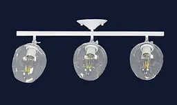 Люстра стельова Levistella 756XPR0231F-3 WH+CL, 3 лампи E27, білий + прозорий, сучасний дизайн - мініатюра 2