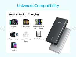 Портативний зарядний пристрій Anker - 20000 mAh 22.5W USB-C Cable White (7227885) - мініатюра 7