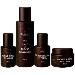 Набір Famirel Men Beard Pro (подарунковий) Професійний догляд за бородою вдома (084888, 084895, 084871, 084864)
