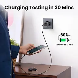 Блок зарядний адаптер Ugreen CD319 Nexode 30W мережеве зарядне темно сіре - мініатюра 6