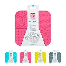 Килимок для злизування Waudog Silicone 190х190х10 мм рожевий - мініатюра 2
