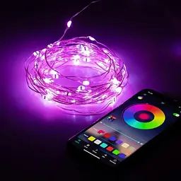 Світлодіодна розумна гірлянда Smart LED 20м IP65 з Bluetooth для ялинки від USB 20м - мініатюра 7