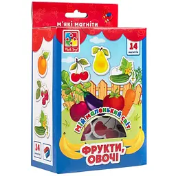 Набір магнітів Vladi Toys Мій маленький світ на магнітах Овочі, фрукти VT3106-11 (укр)