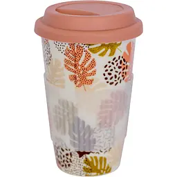 Чашка Keramia Flower story з силіконовою кришкою 440 мл (21-279-125) - мініатюра 3