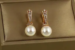 Сережки підвіски Xuping Jewelry Перлина бажань 2,5 см золотисті