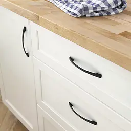 Чорні матові ручки для меблів FURNIWARE 128 мм, комплект 10 шт - мініатюра 6