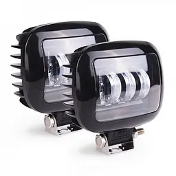 Світлодіодна додаткова LED фара Квадрат 120x100x60 mm / Далекий та ближній / 45W / 15W x 3 / 10-30V / 1 шт. - мініатюра 6