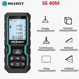 Лазерний далекомір Mileseey S6 40 м, лазерна рулетка - мініатюра 6