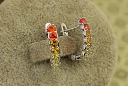 Сережки Хuping Jewelry Цитрусовий фреш 1,7 см сріблясті - мініатюра 2