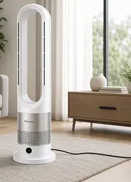Мобільний безлопатевий вентилятор Germatic 2в1 автоповорот 80° / Кондиціонер зима-літо AM-030JR 1200W+ пульт ДУ