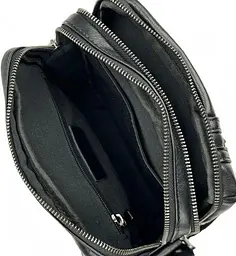 Чоловіча шкіряна сумка через плече чорна TIDING BAG sum0028775 - мініатюра 6