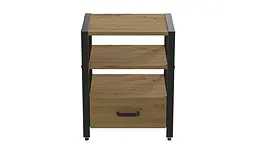 Тумба універсальна Ferrum-decor Вів'єн 1/1 50x41x40 чорний ДСП Дуб Артізан 16мм (FRD-104141) - мініатюра 3