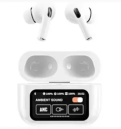 Навушники GRAND Блютуз AirPods A9 Pro Touch Screen ANC/ENC Білі - мініатюра 2