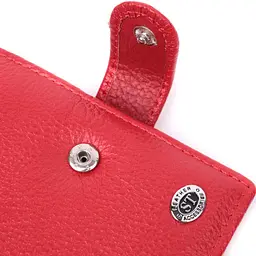 Містка візитниця з натуральної шкіри ST Leather 22470 червона - мініатюра 3