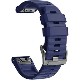 Силіконовий ремінець на смарт годинник Garmin 47 mm, Silicone, dark blue, зі зручною застібкою, на фітнес браслет, ArmorStandart (ARM60807) - мініатюра 3