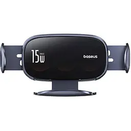 Автомобільний тримач холдер із БЗП Baseus LightChaser Series Triple-Coil Wireless Charging Electric Car Mount C40355901111-00 Blac - мініатюра 4