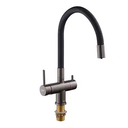 Змішувач для кухні на дві води Koer KB-72002-07 KR5003 Графіт - мініатюра 8