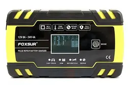 Зарядний пристрій для автомобільного акумулятора Foxsur 12V-8A/24V-4A 12V-8A - мініатюра 2