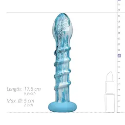Скляний дилдо Gildo - Ocean Wave Glass Dildo - мініатюра 6
