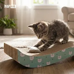 Happet Картонна кігтеточка "TIGER"+Котяча м'ятаКошачья мята, 43x21x5 см (DK01) - мініатюра 3