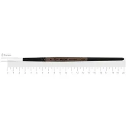 Пензель синтетика кругла MOON 1203R №6 коротка ручка Rosa