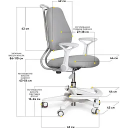 Дитяче крісло Evo-Kids Mio Ergo Grey (Y-507 G) - мініатюра 3