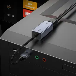 Інтернет-адаптер Hoco UA37 1000 Mbps USB to RJ45 мережева карта зовнішня - мініатюра 8