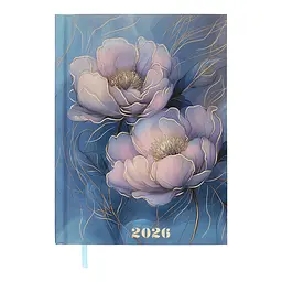 Щоденник датований Buromax Novel 2026 поліграфічний A5 блакитний (BM.2103-14)