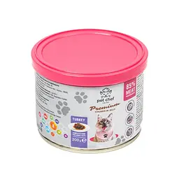 Корм вологий для дорослих котів Pet Chef, шматочки в желе з індичкою 200 г
