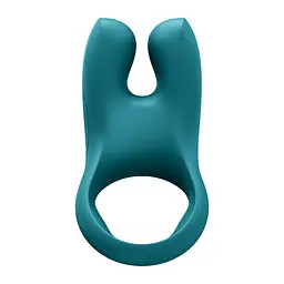 Ерекційне віброкільце з подвійною стимуляцією клітора Fun Factory NŌS CLASSIC Bottle Green, 2 мотори - мініатюра 4