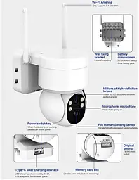 Камера відеоспостереження XPRO Wi-Fi із сонячною панеллю TQ2 (44178-TQ2_1848) - мініатюра 4