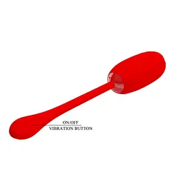 Віброяйце Pretty Love Kirk Super Soft Silicone 19,7 см (червоний) - мініатюра 17