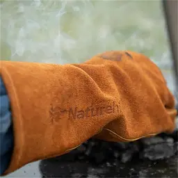 Рукавички вогнестійкі шкіряні Naturehike NH20FS042 L коричневі - мініатюра 4