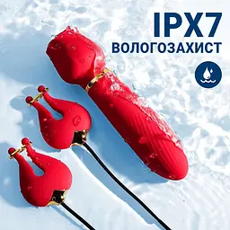 Силіконовий вібратор з віброзатискачами для сосків 16,8 см 10 режимів рожеві - мініатюра 5