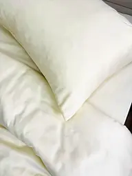 Комплект постільної білизни Ecotton Євро 210х220 см однотонний кремовий Cream Yellow (25189) - мініатюра 2