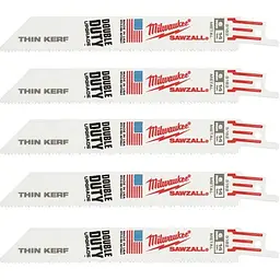 Полотно для шабельних пил THIN KERF MILWAUKEE, 150х1,8мм, (5шт), (метал)