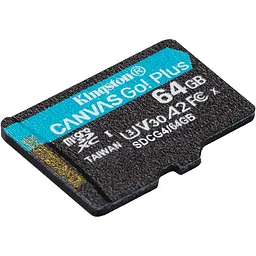 Карта пам'яті Kingston 64GB microSDXC class 10 UHS-I U3 A2 Canvas Go Plus - мініатюра 2