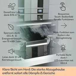 ВитяжкаKlarstein Royal Flush Eco 90 см 576 м³ (10034301) - мініатюра 2