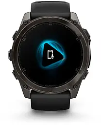 Смарт-годинник Garmin Fenix 8 47mm AMOLED Sapphire Carbon Gray DLC Titanium with Black Silicone Band (010-02904-29) EU - мініатюра 5