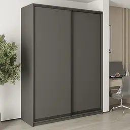 Шафа-купе дводверна MebelStar Уні BG 2ДСП 180x60x240 см Антрацит (MBS-10445)