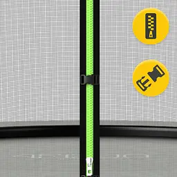 Батут із внутрішньою сіткою 4FIZJO PRO 16FT 496 см Black/Green (P-5907739319241) - мініатюра 2