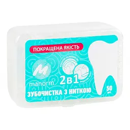 Зубочистка з освіжаючою ниткою Manorm 50 шт. - мініатюра 2