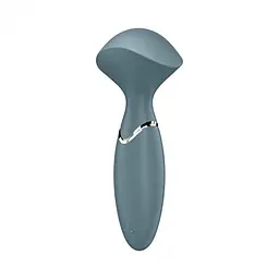 Вібромасажер Satisfyer Mini Wand-er, 16х6 см (сірий) - мініатюра 4